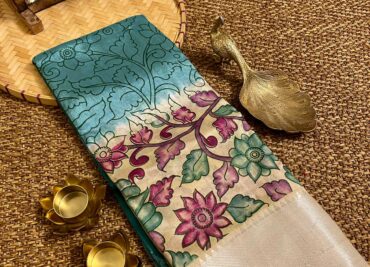 Pure Kalamkari Sarees With Blouse (1)