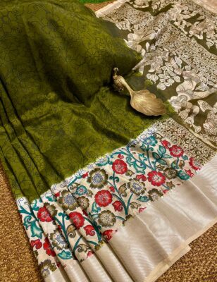 Pure Kalamkari Sarees With Blouse (6)