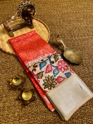 Pure Kalamkari Sarees With Blouse (8)