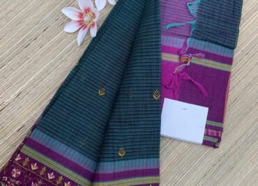 Pure Khadi Cotton Sarees With Embroidary (1)