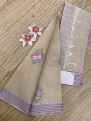 Pure Khadi Cotton Sarees With Embroidary (17)
