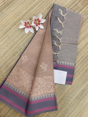 Pure Khadi Cotton Sarees With Embroidary (19)