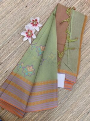 Pure Khadi Cotton Sarees With Embroidary (3)