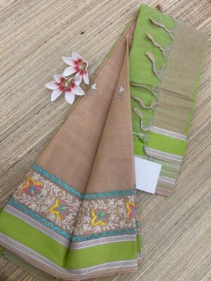 Pure Khadi Cotton Sarees With Embroidary (8)