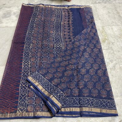 Pure Kota Cotton Sarees With Ajrakh Prints (11)