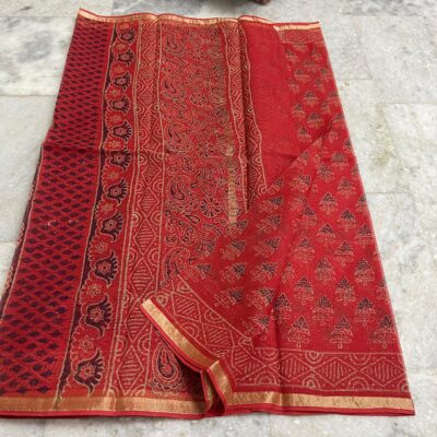 Pure Kota Cotton Sarees With Ajrakh Prints (12)