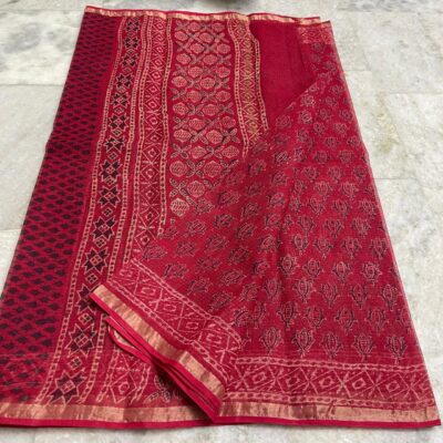 Pure Kota Cotton Sarees With Ajrakh Prints (5)