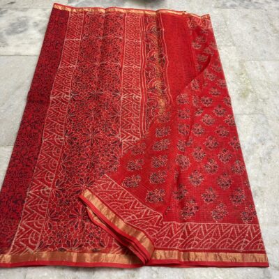 Pure Kota Cotton Sarees With Ajrakh Prints (6)