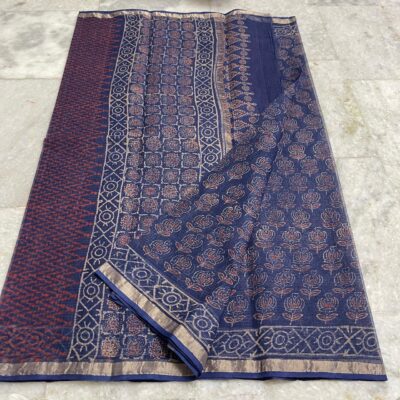 Pure Kota Cotton Sarees With Ajrakh Prints (7)