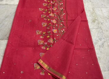 Pure Kota Cotton Sarees With Embroidary (1)