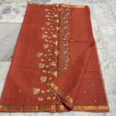 Pure Kota Cotton Sarees With Embroidary (9)