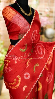 Pure Modal Silk Handmade Shibori Work Sarees (12)