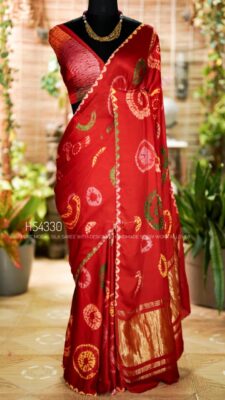 Pure Modal Silk Handmade Shibori Work Sarees (18)