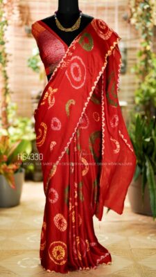 Pure Modal Silk Handmade Shibori Work Sarees (22)