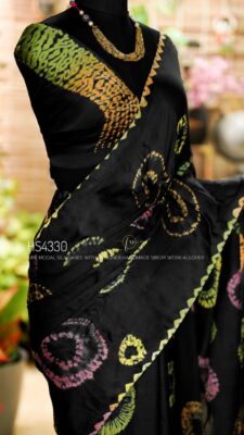 Pure Modal Silk Handmade Shibori Work Sarees (24)