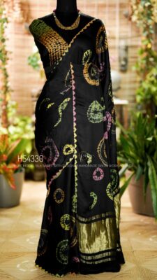 Pure Modal Silk Handmade Shibori Work Sarees (39)