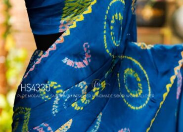 Pure Modal Silk Handmade Shibori Work Sarees (5)