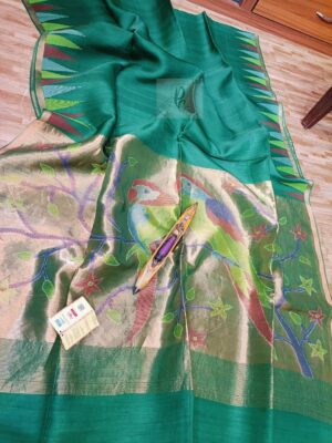 Pure Muslin Temple Border Sarees (13)