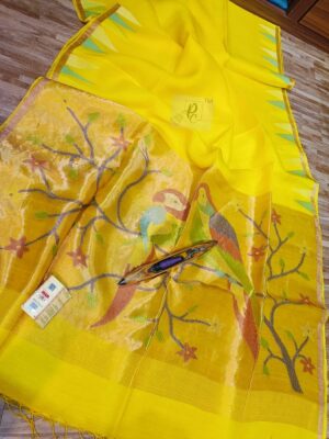 Pure Muslin Temple Border Sarees (14)