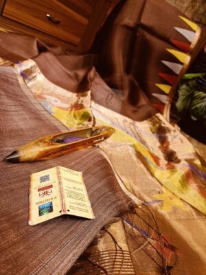 Pure Muslin Temple Border Sarees (15)