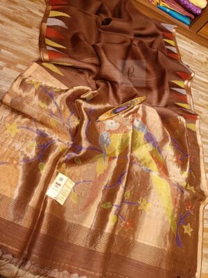 Pure Muslin Temple Border Sarees (20)