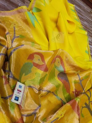 Pure Muslin Temple Border Sarees (28)