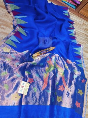 Pure Muslin Temple Border Sarees (7)