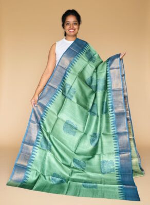 Pure Tussar Digital Printed Sarees (1)