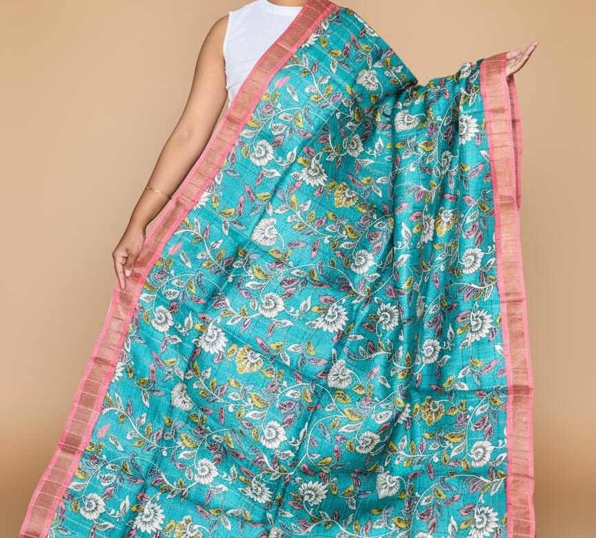 Pure Tussar Digital Printed Sarees (4)
