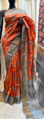 Pure Tussar Silk Digital Printed Sarees (4)