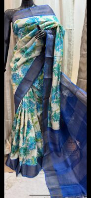 Pure Tussar Silk Digital Printed Sarees (6)