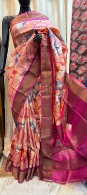 Pure Tussar Silk Digital Printed Sarees (9)