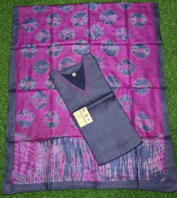 Pure Tussar Silk Semi Stritched Dresses With Price (17)