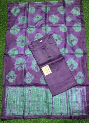 Pure Tussar Silk Semi Stritched Dresses With Price (18)