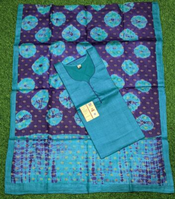 Pure Tussar Silk Semi Stritched Dresses With Price (19)