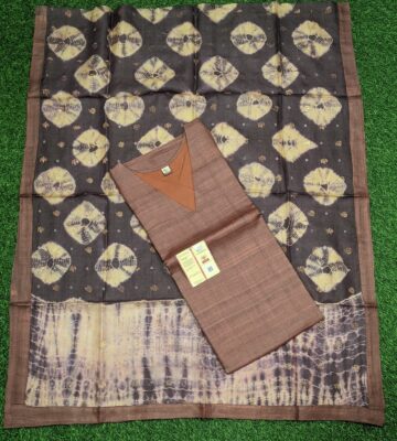 Pure Tussar Silk Semi Stritched Dresses With Price (35)