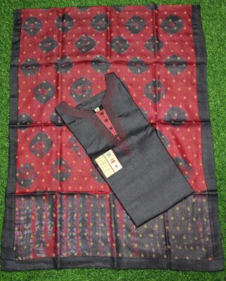 Pure Tussar Silk Semi Stritched Dresses With Price (38)