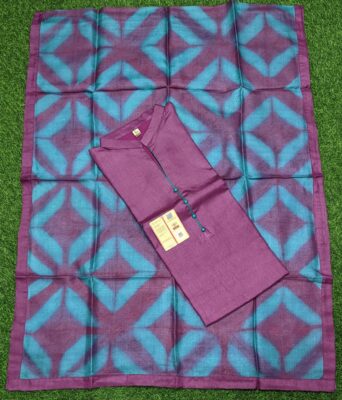 Pure Tussar Silk Semi Stritched Dresses With Price (8)