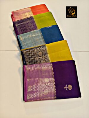 Semi Raw Mango Silk Sarees With Blouse (10)