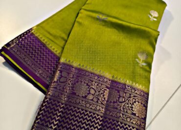 Semi Raw Mango Silk Sarees With Blouse (2)