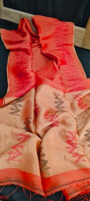 Silk Linen Jamdhani Weaving Sarees (2)