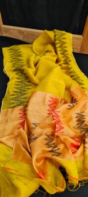 Silk Linen Jamdhani Weaving Sarees (3)