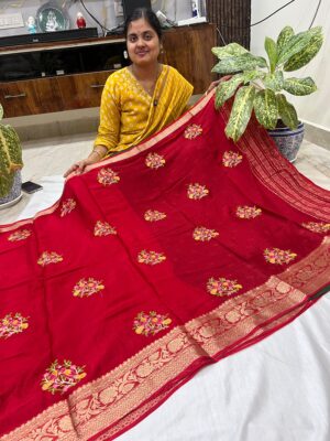 Trending Banaras Khaddi Chiffon Sarees (11)
