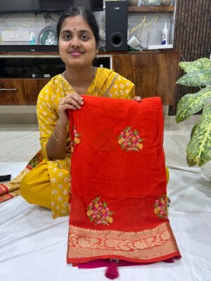 Trending Banaras Khaddi Chiffon Sarees (12)