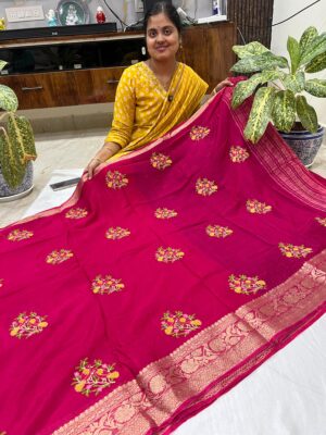Trending Banaras Khaddi Chiffon Sarees (13)