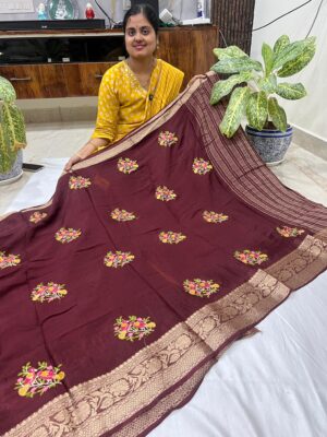 Trending Banaras Khaddi Chiffon Sarees (14)