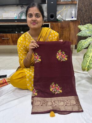 Trending Banaras Khaddi Chiffon Sarees (2)