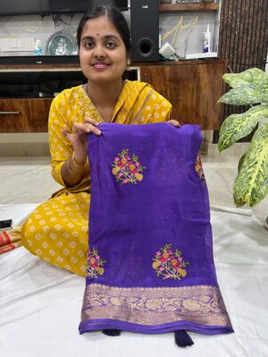 Trending Banaras Khaddi Chiffon Sarees (6)