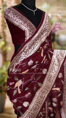 Tussar Silk Embroidary Sarees (20)