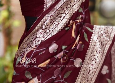 Tussar Silk Embroidary Sarees (20)